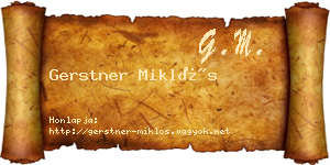 Gerstner Miklós névjegykártya