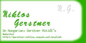 miklos gerstner business card